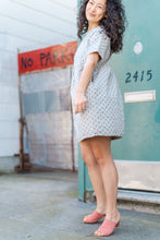 Everyday Dress in Blue Floral Check (RTS)