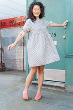 Everyday Dress in Blue Floral Check (RTS)