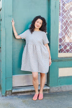 Everyday Dress in Blue Floral Check (RTS)