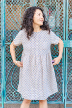 Everyday Dress in Blue Floral Check (RTS)