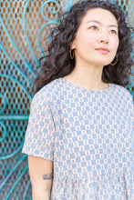 Everyday Dress in Blue Floral Check (RTS)