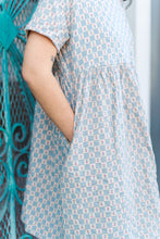 Everyday Dress in Blue Floral Check (RTS)