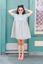 Everyday Dress in Blue Floral Check (RTS)