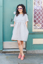 Everyday Dress in Blue Floral Check (RTS)