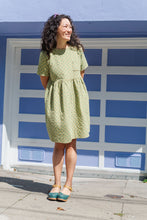 Everyday Dress in Green Floral Check (RTS)
