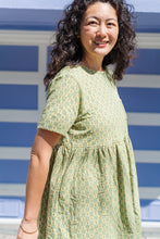 Everyday Dress in Green Floral Check (RTS)