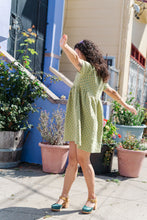 Everyday Dress in Green Floral Check (RTS)