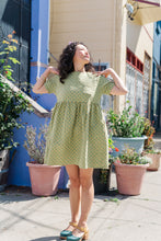Everyday Dress in Green Floral Check (RTS)
