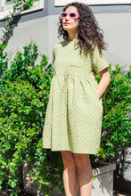 Everyday Dress in Green Floral Check (RTS)