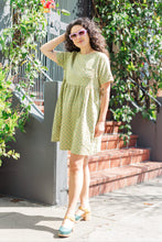 Everyday Dress in Green Floral Check (RTS)