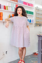 Everyday Dress in Striped Linen (RTS)