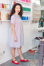 Everyday Dress in Striped Linen (RTS)