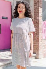 Everyday Dress in Striped Linen (RTS)