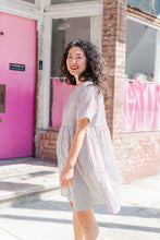 Everyday Dress in Striped Linen (RTS)
