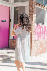 Everyday Dress in Striped Linen (RTS)