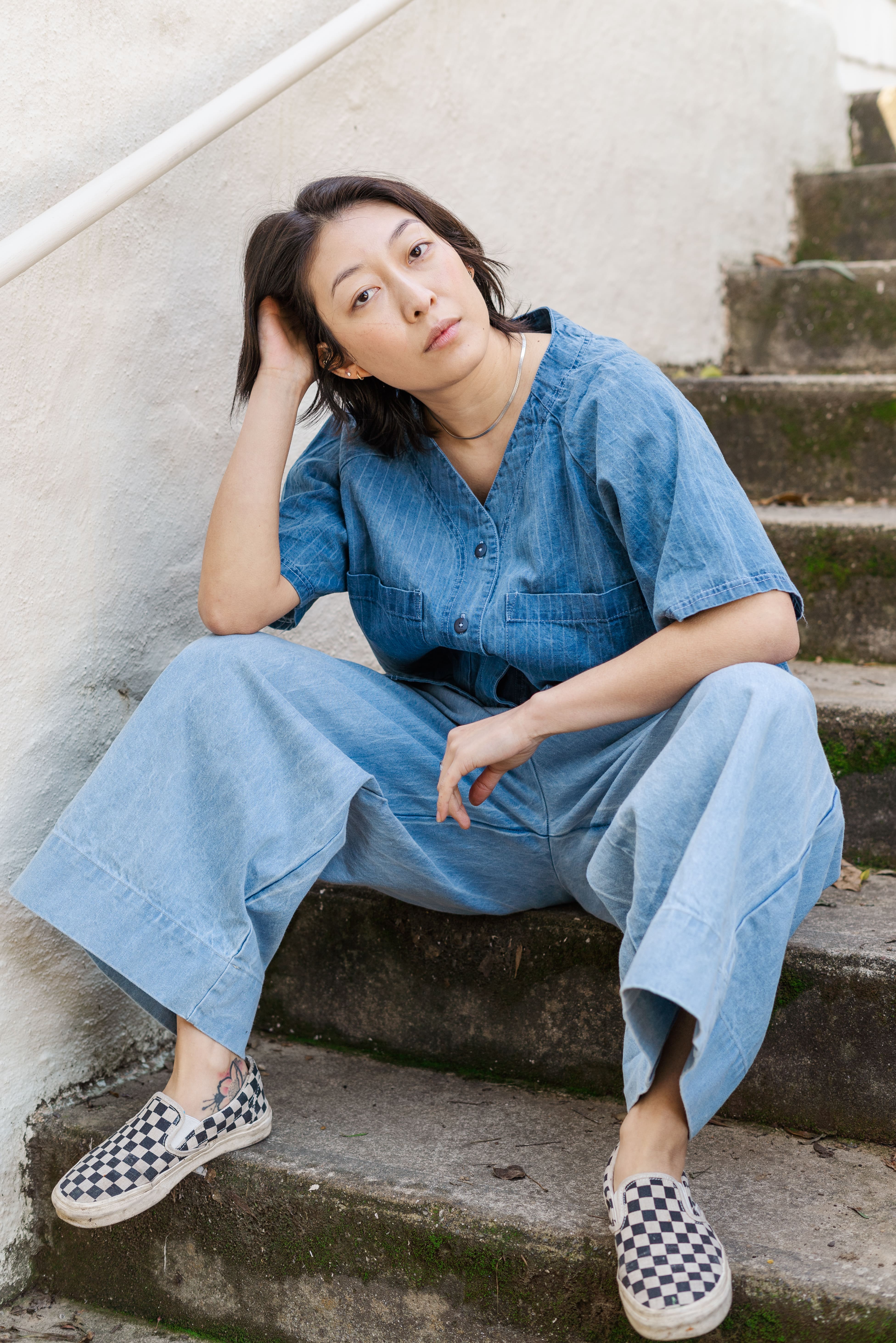 LIGHT WASH DENIM MID EASY PANT – Nettle Studios