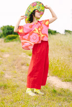 Mid Easy Pant in Cherry Linen (RTS)