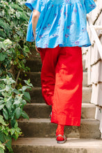Mid Easy Pant in Cherry Linen (RTS)