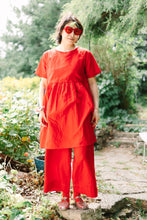 Mid Easy Pant in Cherry Linen (RTS)