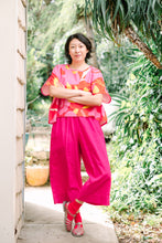 Mid Easy Pant in Hot Pink Linen (RTS)