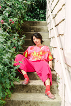 Mid Easy Pant in Hot Pink Linen (RTS)