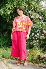 Mid Easy Pant in Hot Pink Linen (RTS)