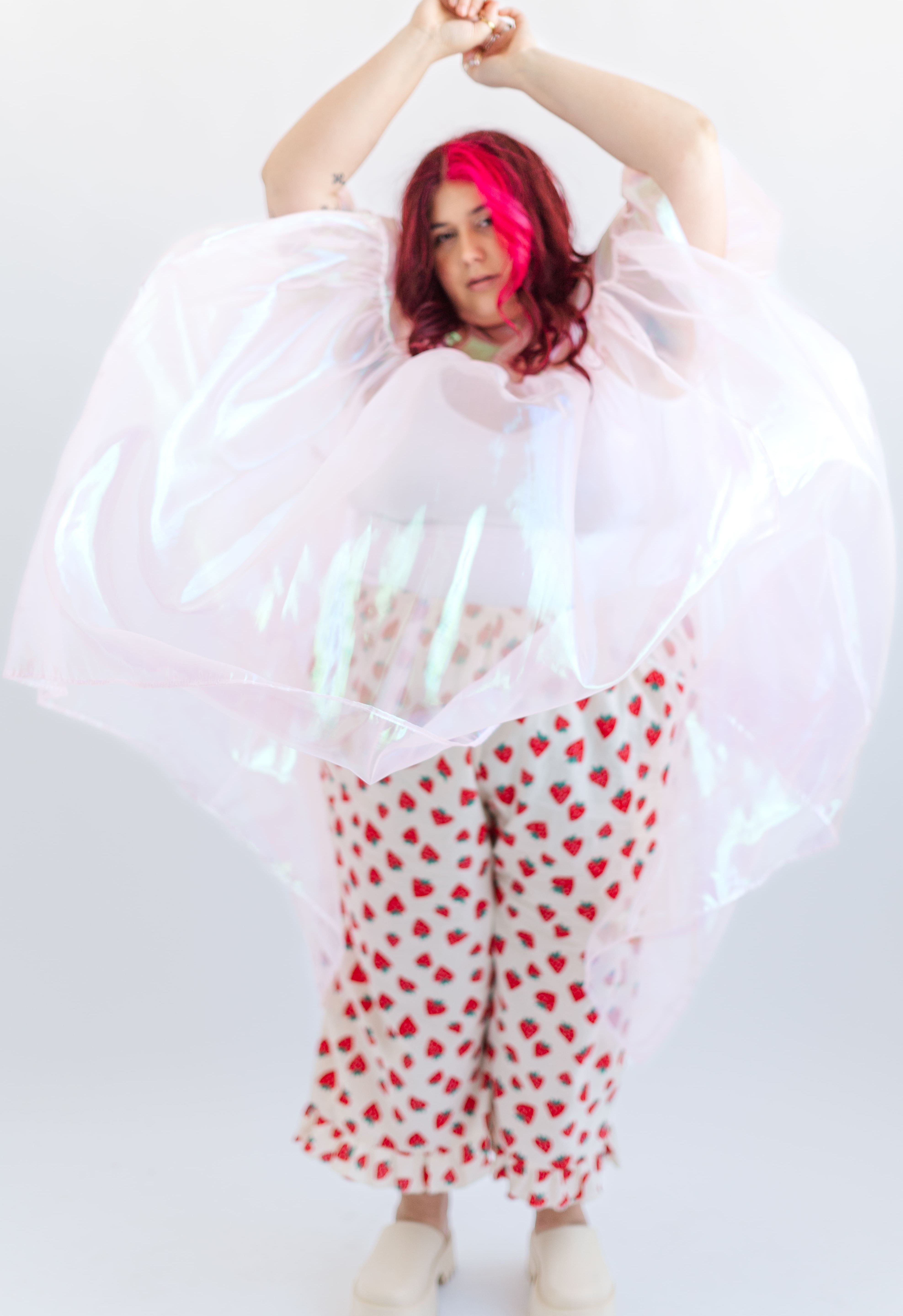 Mushroom Dress in Pink Metallic (RTS)