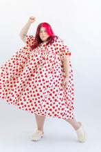 Mushroom Dress in Strawberry Cotton Poplin