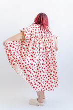Mushroom Dress in Strawberry Cotton Poplin