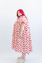 Mushroom Dress in Strawberry Cotton Poplin