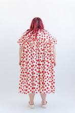 Mushroom Dress in Strawberry Cotton Poplin