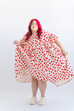 Mushroom Dress in Strawberry Cotton Poplin