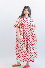 Mushroom Dress in Strawberry Cotton Poplin