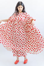 Mushroom Dress in Strawberry Cotton Poplin