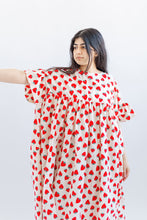Mushroom Dress in Strawberry Cotton Poplin