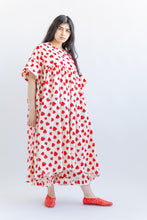 Mushroom Dress in Strawberry Cotton Poplin