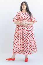 Mushroom Dress in Strawberry Cotton Poplin