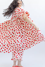 Mushroom Dress in Strawberry Cotton Poplin