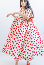 Mushroom Dress in Strawberry Cotton Poplin
