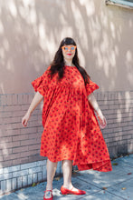 Mushroom Dress in Strawberry Margarita Cotton Poplin (RTS)