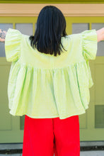 Mushroom Top in Limeade Check (RTS)