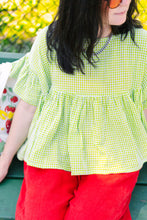Mushroom Top in Limeade Check (RTS)