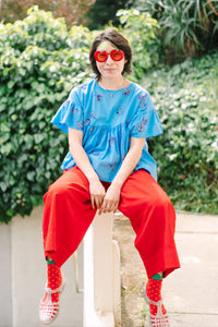 Mushroom Top in Neptune Cotton (RTS)