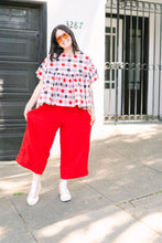 Mushroom Top in Red Plaid (RTS)