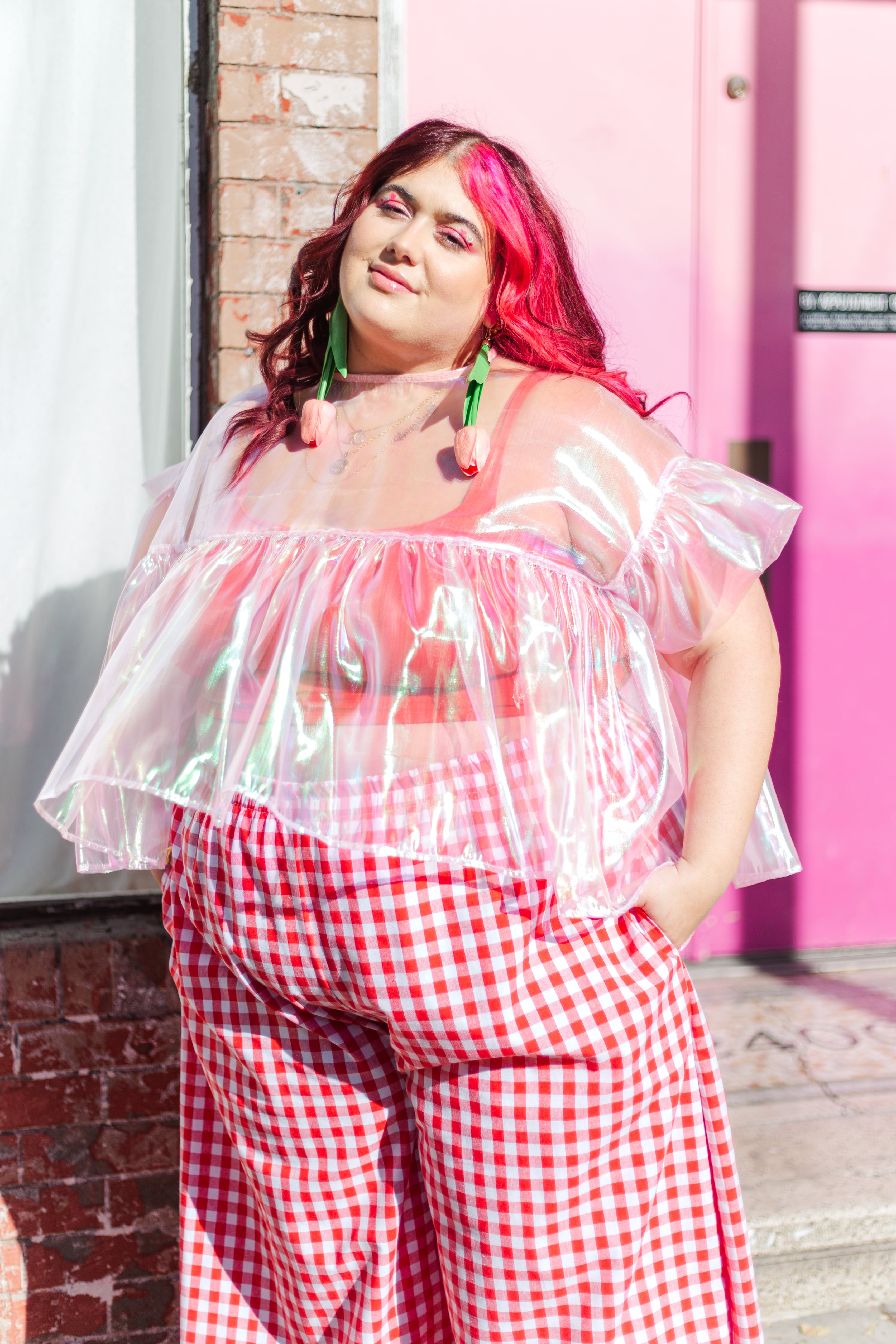 Soap Bubble Metallic Mushroom Top – Nettle Studios