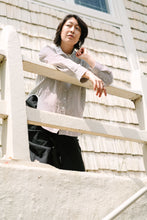 Soft Volume Long Sleeve Top in Striped Linen (RTS)