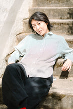 Soft Volume Long Sleeve Top in Striped Linen (RTS)