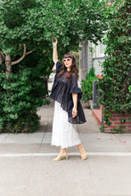 Mushroom Top in Black Linen Wool (RTS)