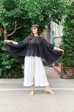 Mushroom Top in Black Linen Wool (RTS)