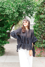 Mushroom Top in Black Linen Wool (RTS)